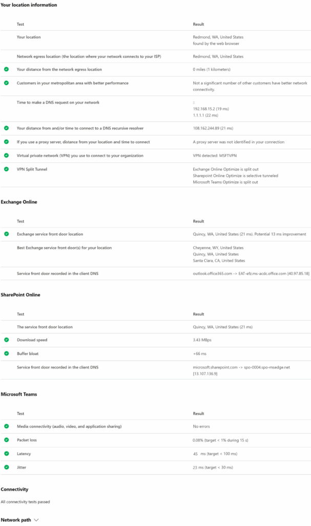 Microsoft 365 Connectivity Test Tool Makes Local Troubleshooting Easier  - Admin Center