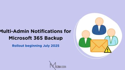 Multi-admin notification in Microsoft 365 Backup