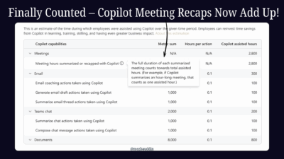 Intelligent Recap in Copilot Dashboard