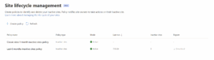 Inactive Site Policies
