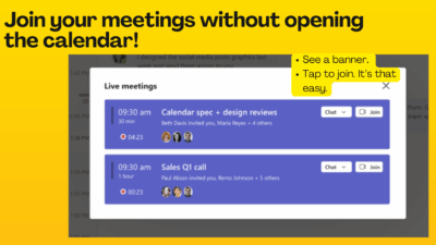 Meeting Join Banner in Microsoft Teams meetings