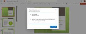 Send Access Request Microsoft PowerPoint Web