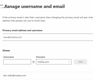 How to add an email alias to a Microsoft 365 user