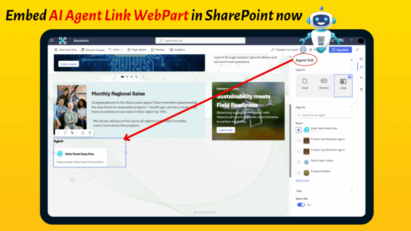 How to Use New AI Agent Link WebPart in SharePoint Online