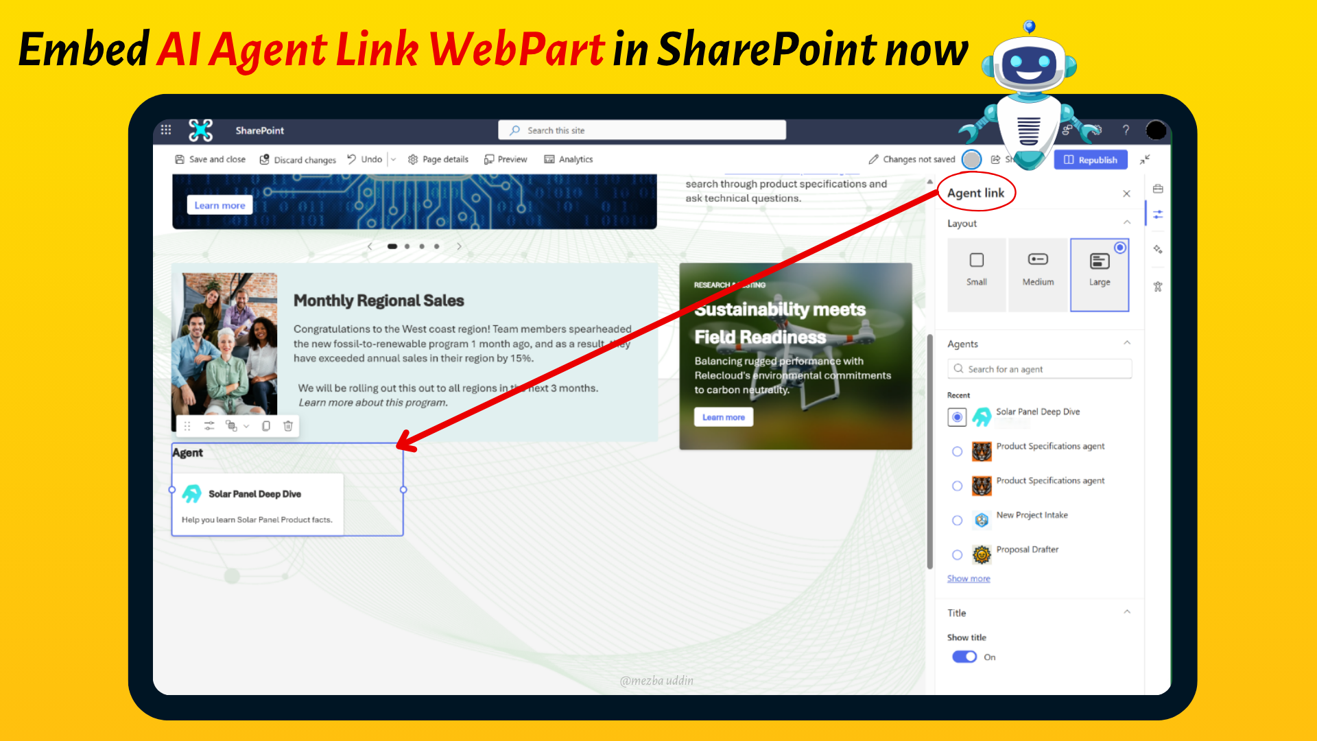 How to Use New AI Agent Link WebPart in SharePoint Online