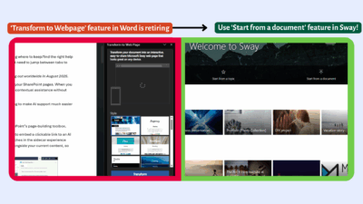 Microsoft Word “Transform to Web Page” Feature Retiring - Switch to Sway