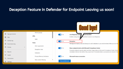 Deception in Microsoft Defender for Endpoint is being retired