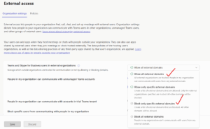 External Access in Teams