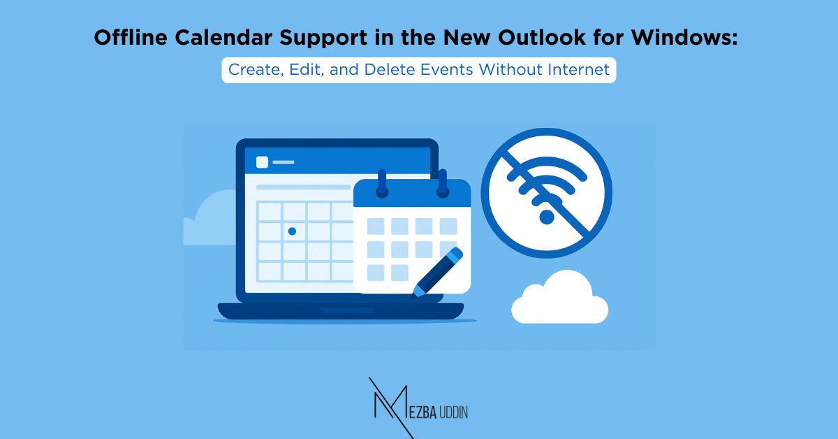 Offline Calendar Support in the New Outlook