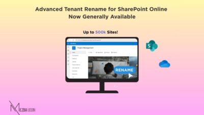 Tenant Rename for SharePoint Online