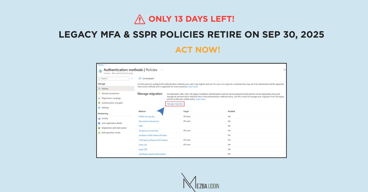 Migrate MFA and SSPR