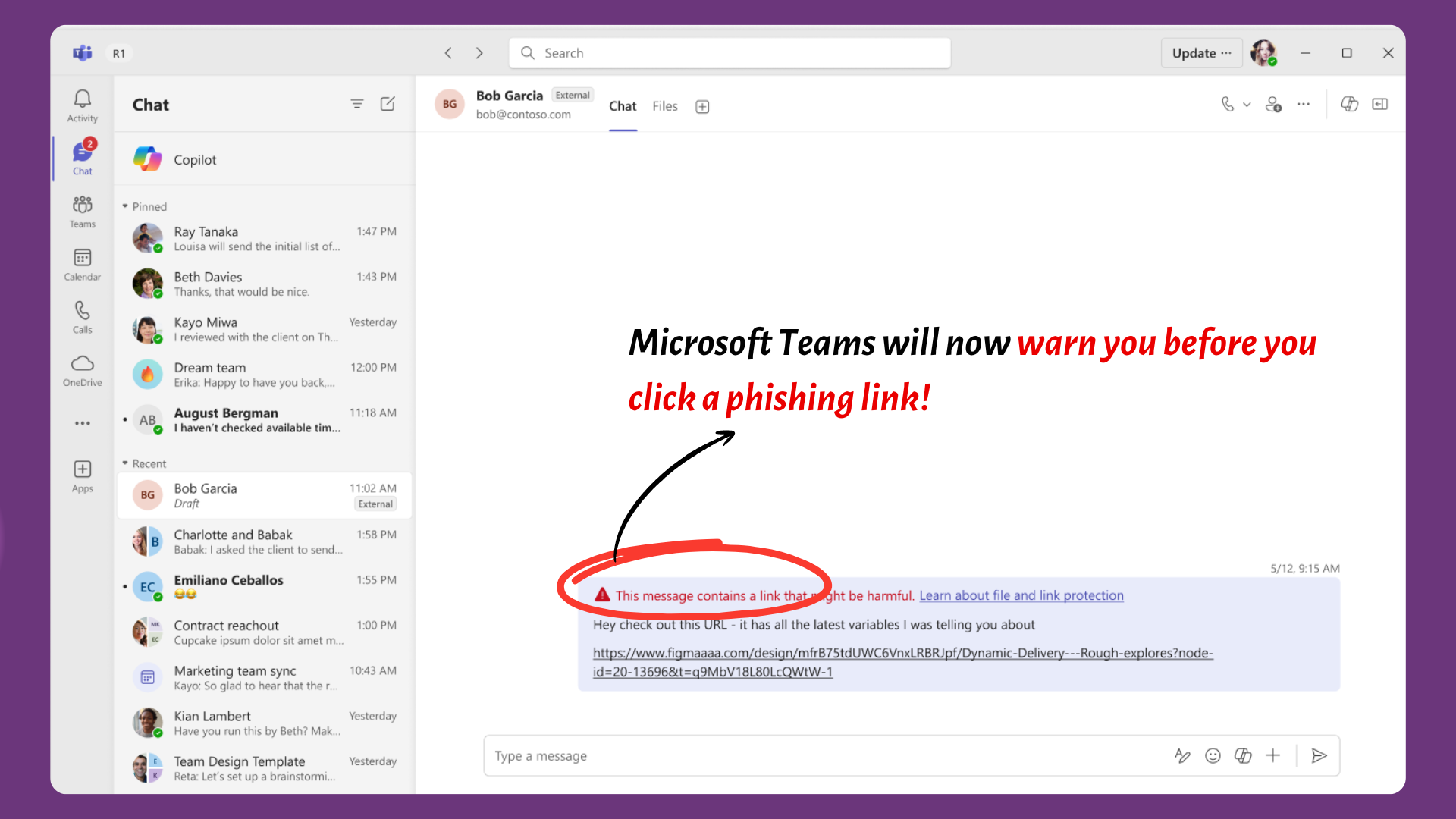 Microsoft Teams Auto Detect Phishing Links in Chats - Mezba Uddin