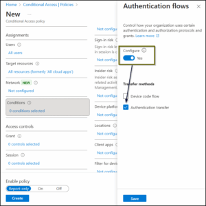 Block authentication transfer