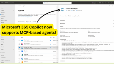 Microsoft 365 Copilot now supports MCP-based agents