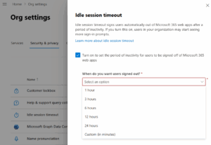 Configure Idle Session Timeout in Microsoft 365