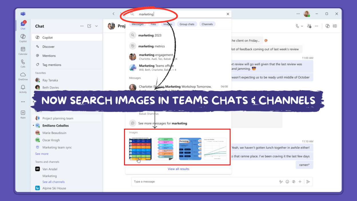 Ssearch Images in Microsoft Teams