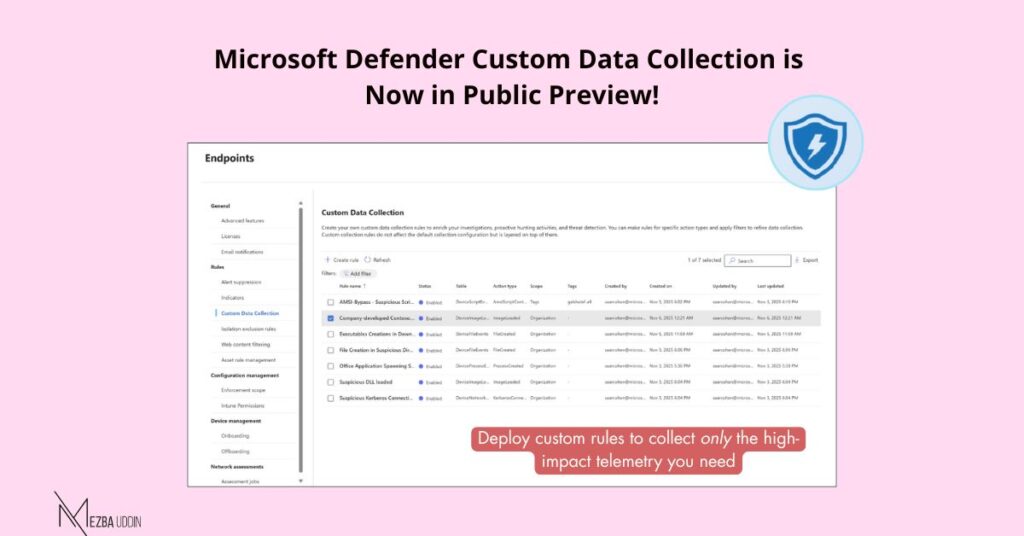 Custom Telemetry in Microsoft Defender for Endpoint Now in Public ...