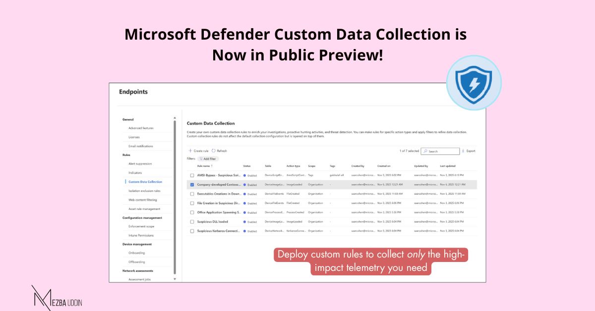 Custom Telemetry in Microsoft Defender