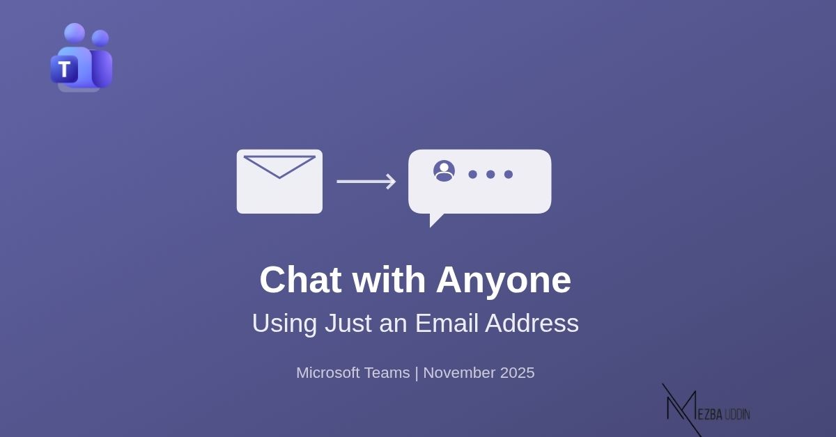 Chat with Anyone Using Just an Email Address in Teams