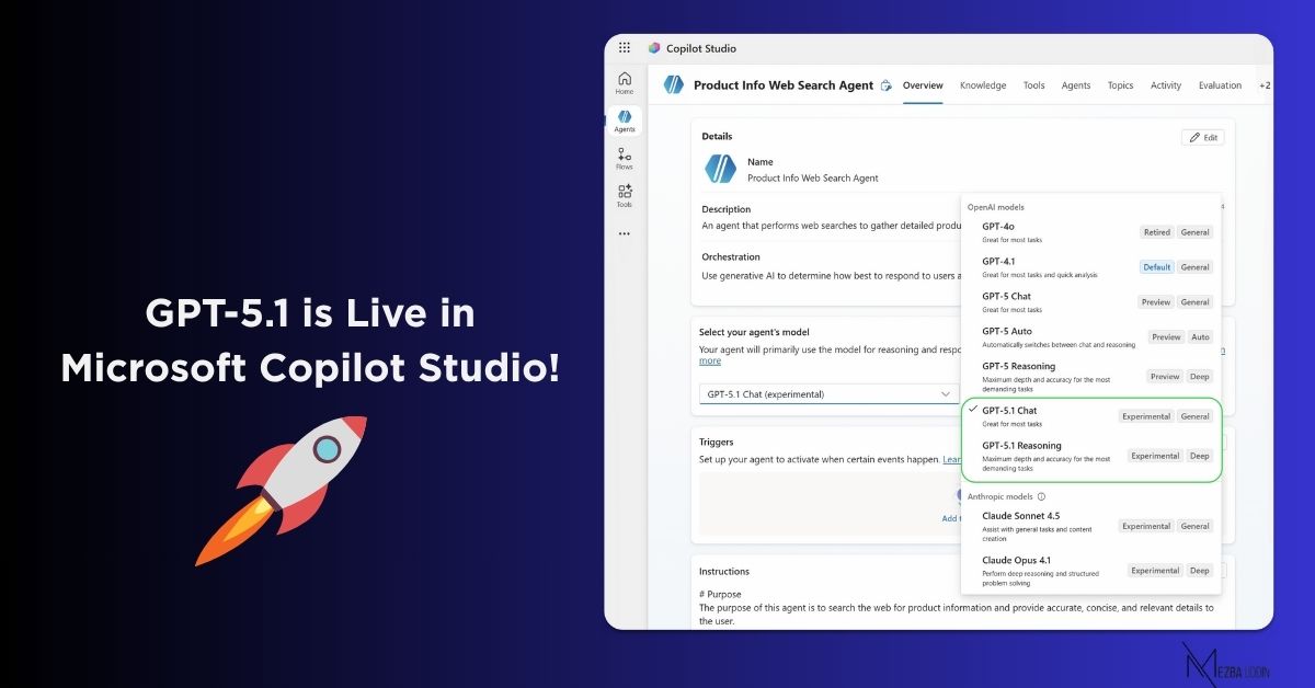 GPT-5.1 is Here Inside Microsoft Copilot Studio -