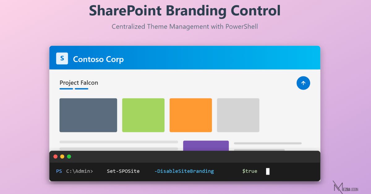 Manage SharePoint Site Branding Centrally via PowerShell -