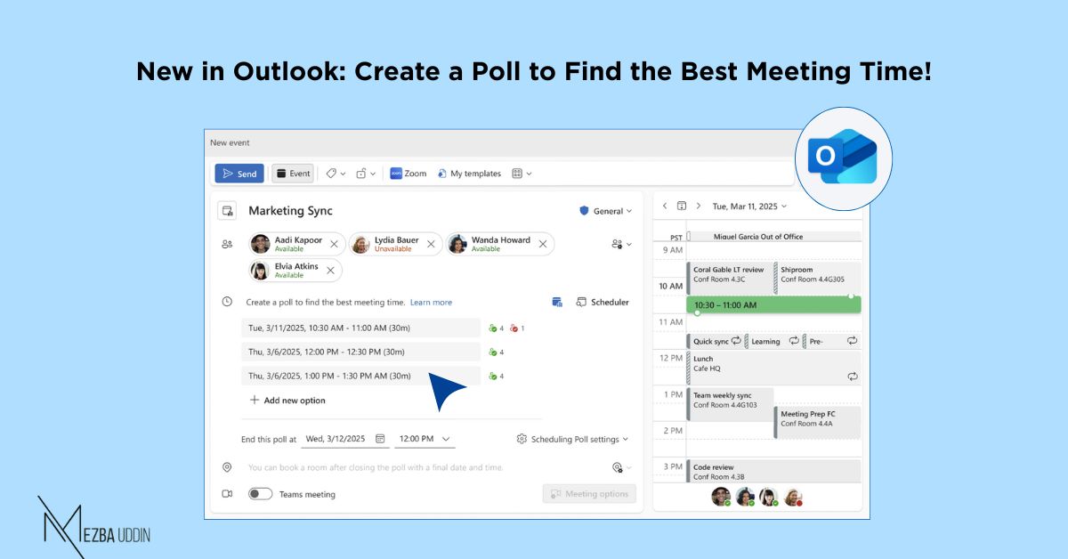 Native Polls for Easier Meeting Scheduling -