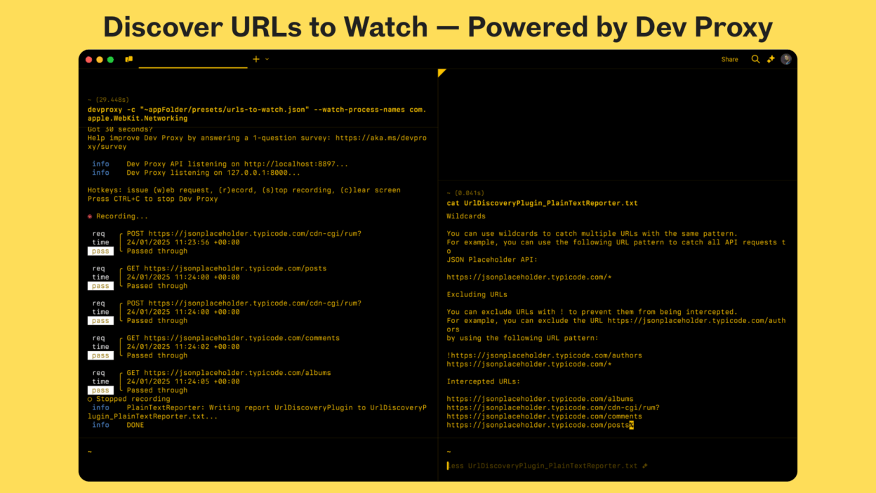 Discover URLs to Watch — Powered by Dev Proxy