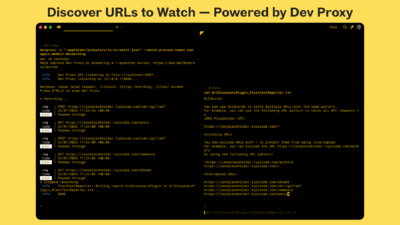 Discover URLs to Watch — Powered by Dev Proxy