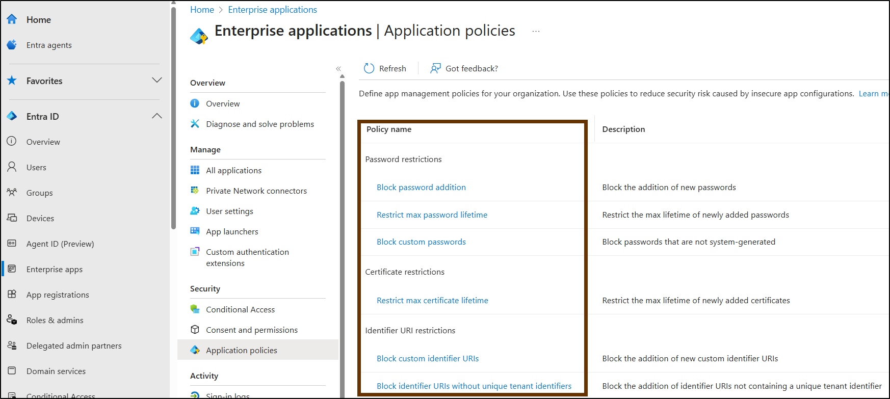 How to Manage Application Management Policies in Entra