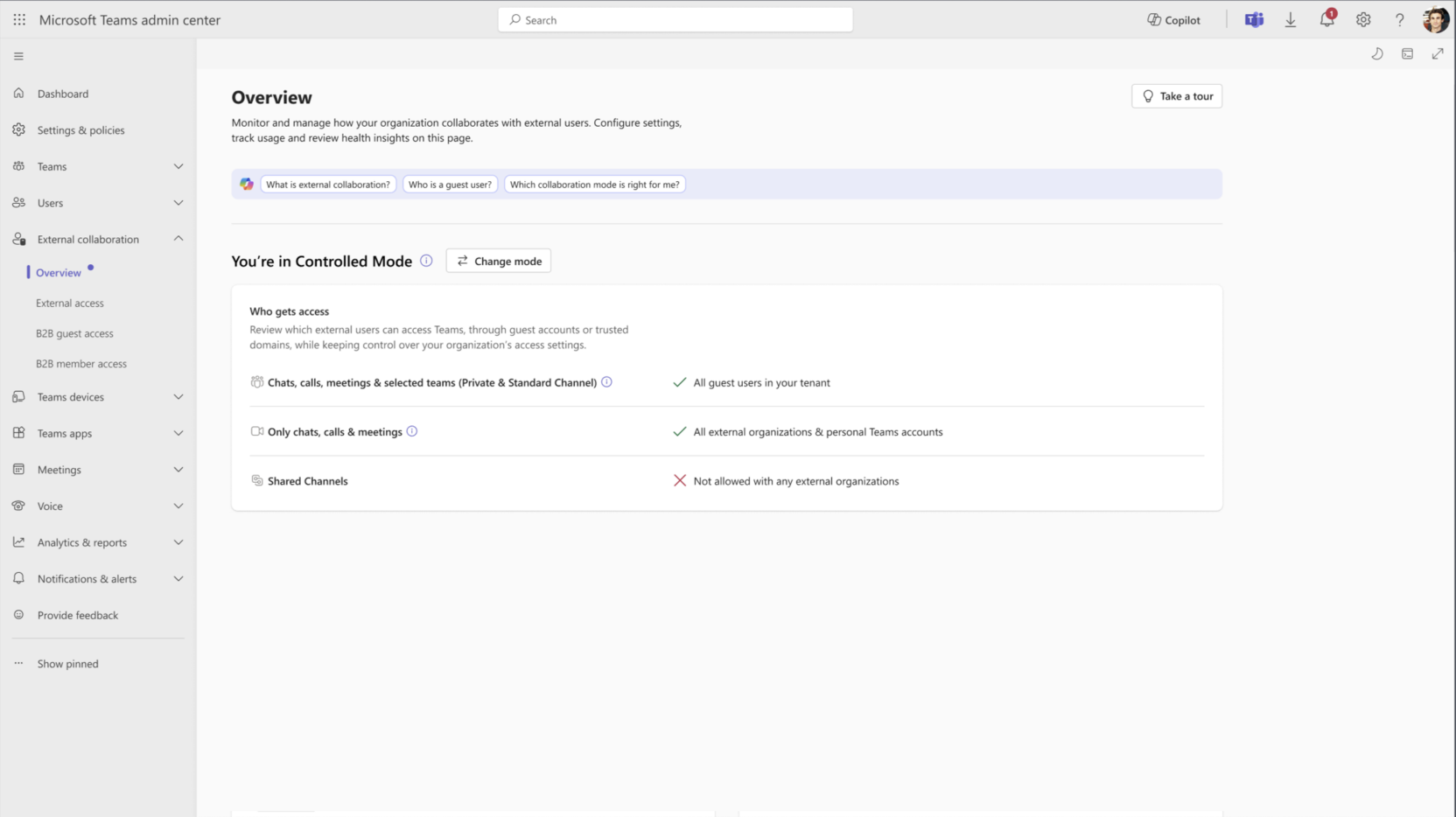 Unified External Collaboration Settings in Teams Admin Center