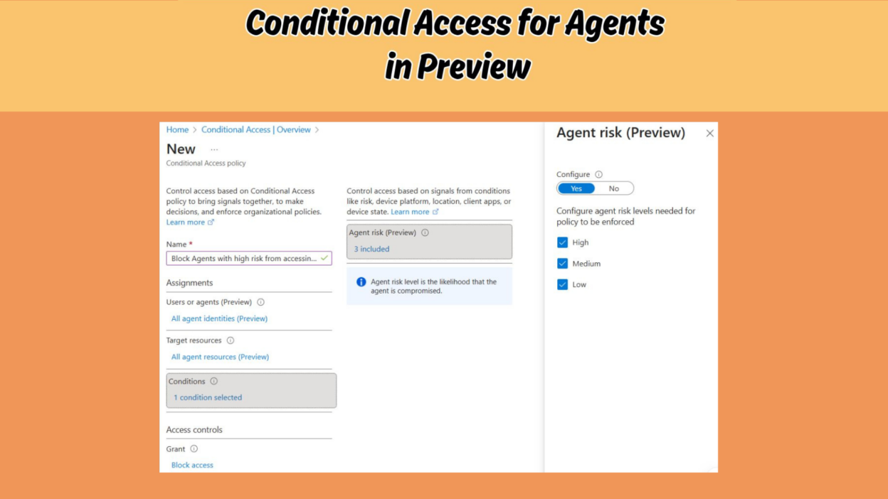 Conditional Access Agents in Preview -