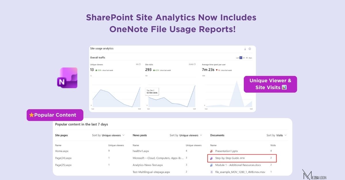 OneNote File Usage Reports