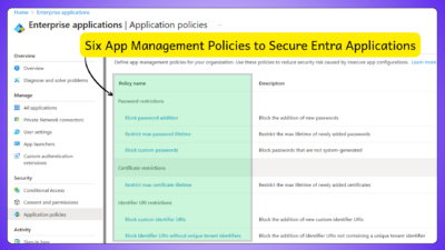 Application Management Policies