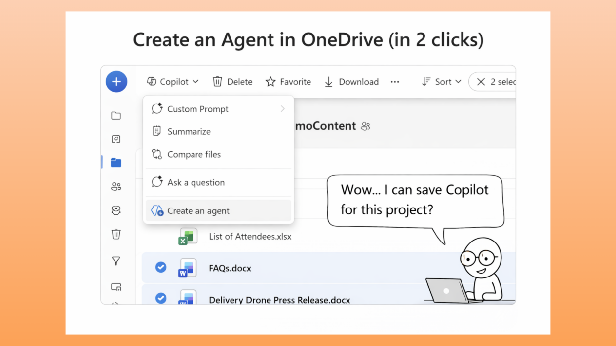 Create Agents in OneDrive -