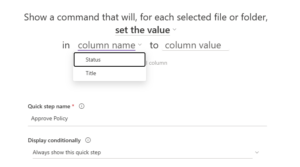 Quick Step in SharePoint Online: Automate Without Building a Single Flow 6 5 create a policy