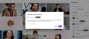 Microsoft Teams Detects External Meeting Assistant Bots Joining Meetings 3 Admit or deny meeting assistant bots