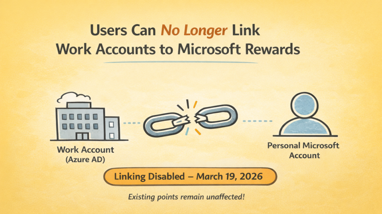 Microsoft to Remove Azure AD Work Account Linking for Microsoft Rewards