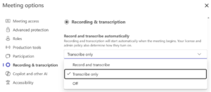 Automatically Transcribe Meeting Without Recording in Microsoft Teams 2 automatically transcribe meeting without recording