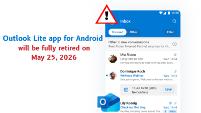 Outlook Lite on Android is officially retiring on May 25, 2026.