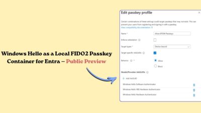 Microsoft Entra Passkey on Windows (Public Preview) - Entra