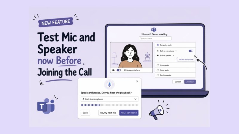 Test Speaker and Microphone in Microsoft Teams Before Joining Meeting ...