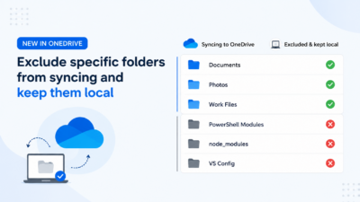 exclude specific folders from OneDrive sync