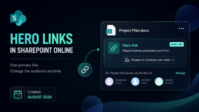 hero links in sharepoint and onedrive