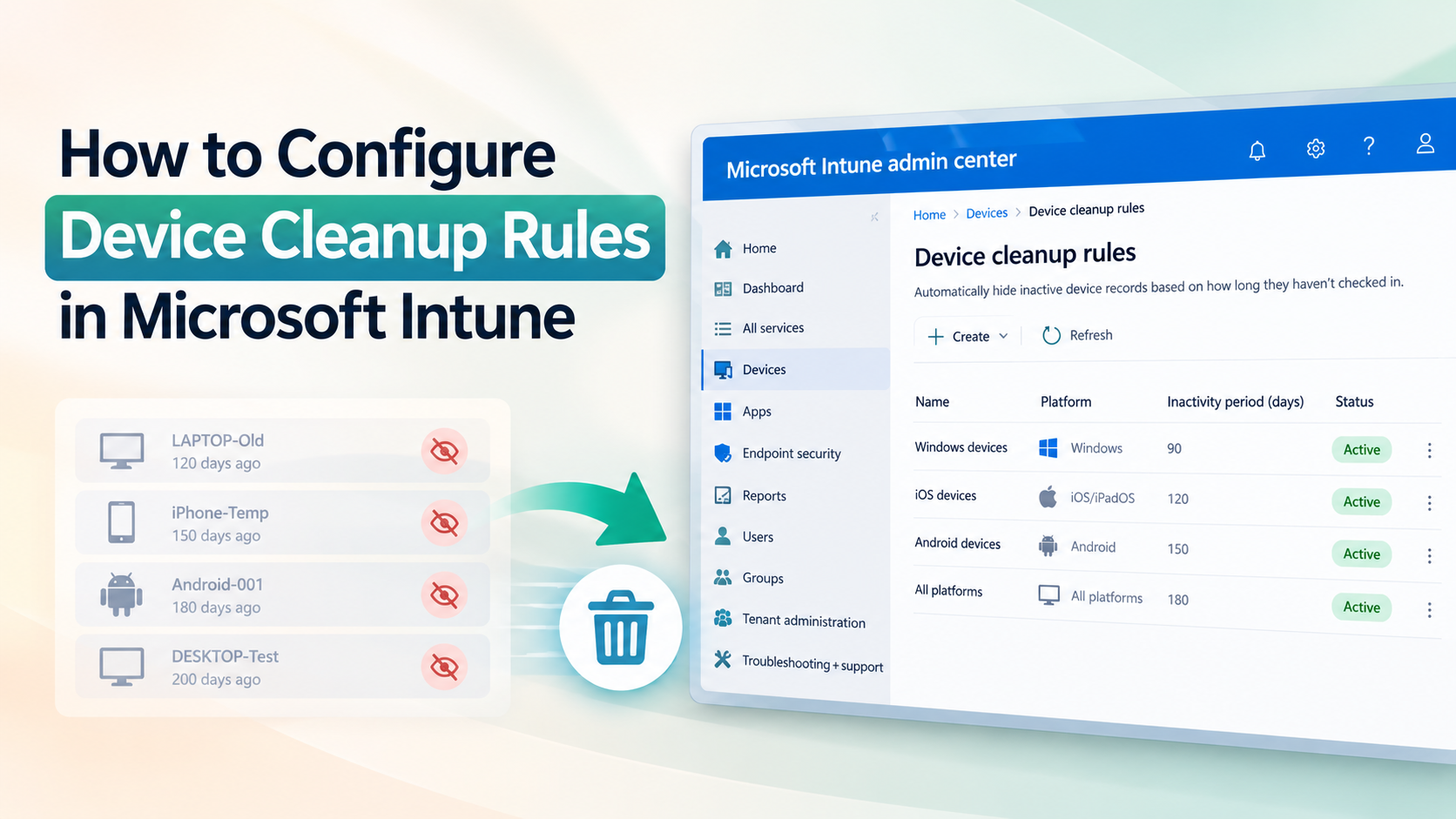 How to Configure Intune Device Cleanup Rules